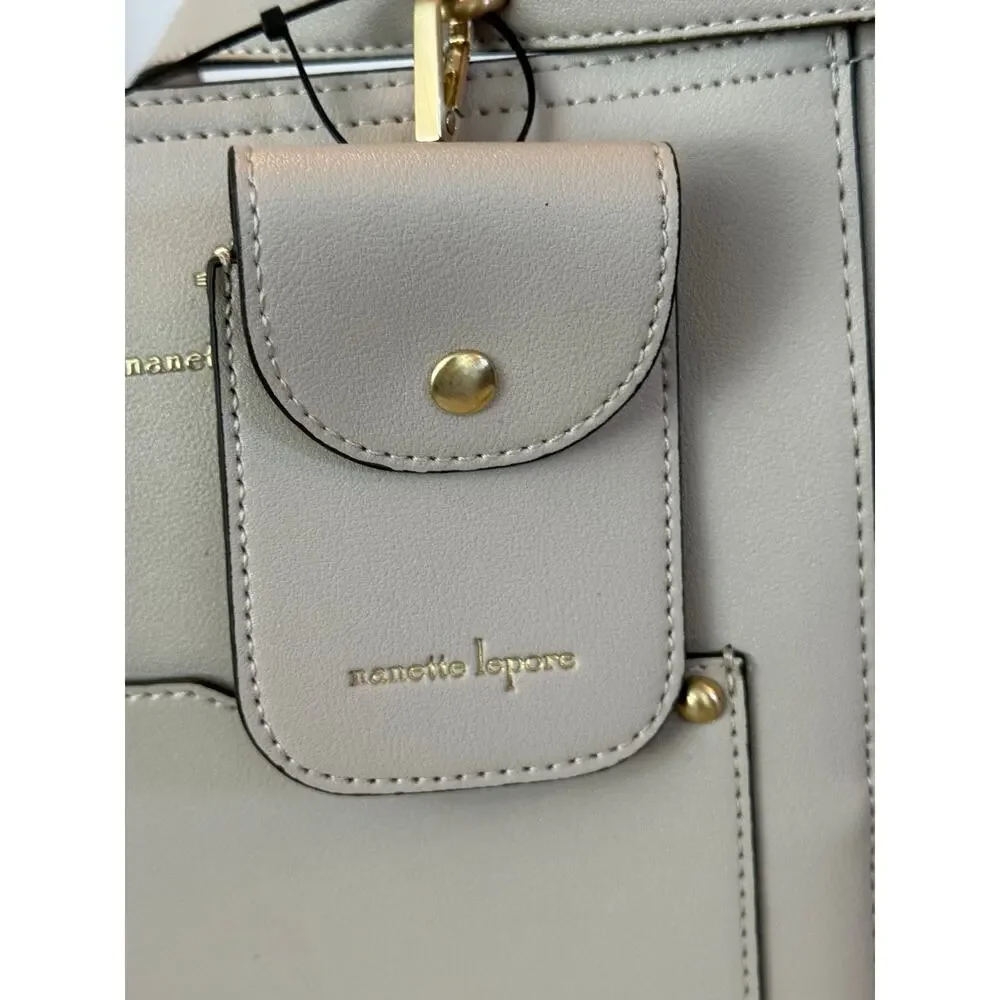 Nanette Lepore Leather Crossbody Tote Adjustable Strap Mini Pouch $148